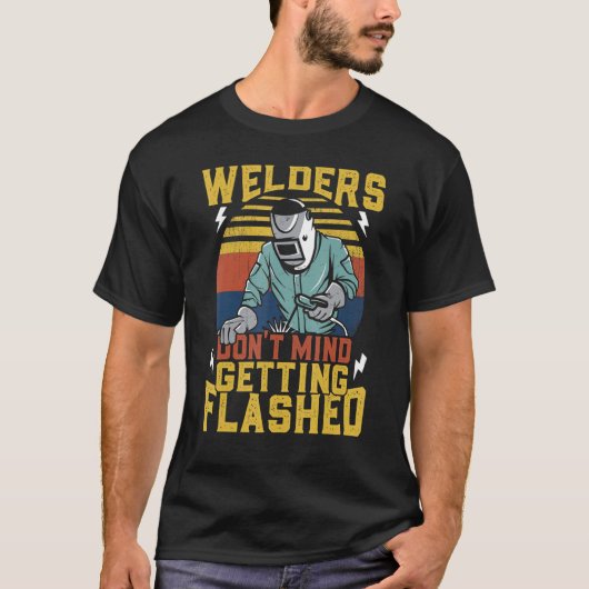 ヴィンテージ溶接機が点滅しても構わない Tシャツ (正面)