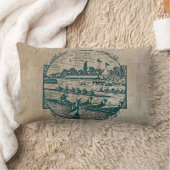 ヴィンテージ漕ぎ場 ランバークッション (ブランケット)