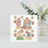 ヴィンテージ漫画の牛のブルファミリー紙人形の切り出し (スタンド正面)