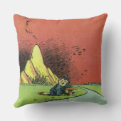 ヴィンテージ漫画アート「スリーピングカート」装飾用クッション クッション (裏面)