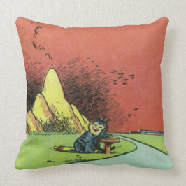 ヴィンテージ漫画アート「スリーピングカート」装飾用クッション クッション