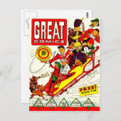 ヴィンテージ漫画キャラクター ポストカード (正面/裏面)