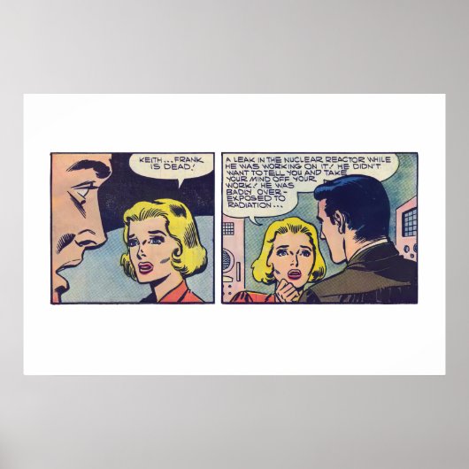 ヴィンテージ漫画ストリップ「キース…フランクは死んだ!」 ポスター (正面)