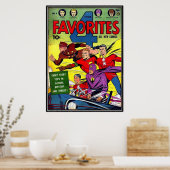 ヴィンテージ漫画ストリップ –  ポスター (キッチン)