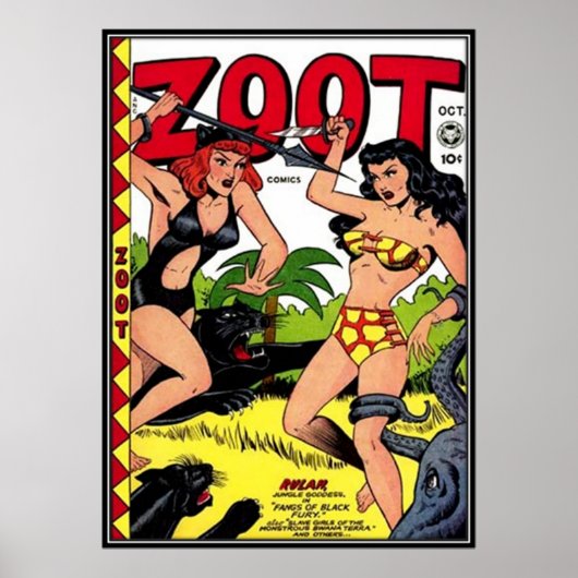 ヴィンテージ漫画ストリップ –  ポスター (正面)