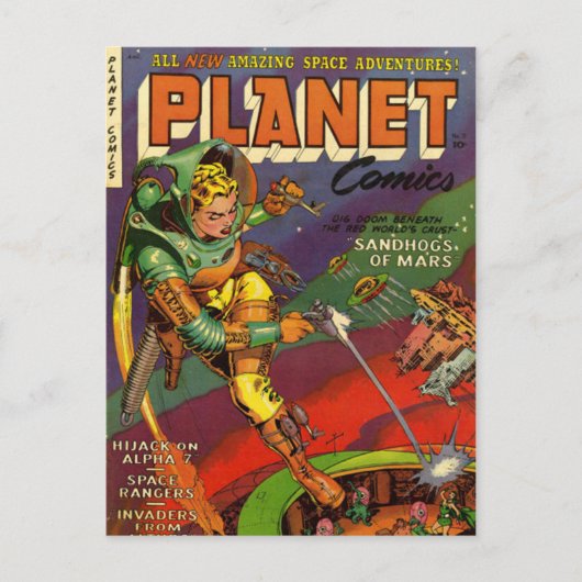 ヴィンテージ漫画ストリップ – ポストカード (正面)