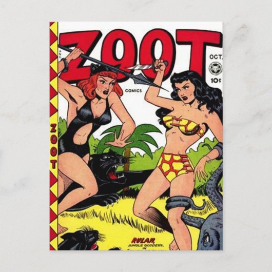 ヴィンテージ漫画ストリップ –  ポストカード (正面)