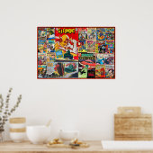 ヴィンテージ漫画ブックアートイラスト ポスター (キッチン)