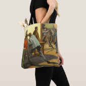 ヴィンテージ漫画ブックカバー トートバッグ (クローズアップ)