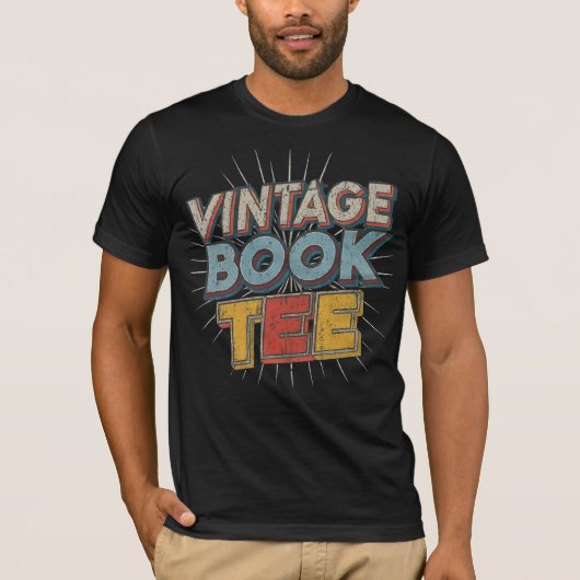 ヴィンテージ漫画ブックスローガンT Tシャツ (正面)