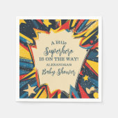 ヴィンテージ漫画ブックボーイベビーシャワー スタンダードカクテルナプキン (正面)