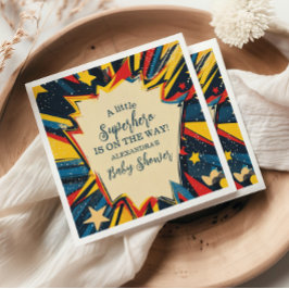 ヴィンテージ漫画ブックボーイベビーシャワー スタンダードカクテルナプキン