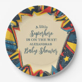 ヴィンテージ漫画ブックボーイベビーシャワー ペーパープレート (正面)