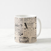 ヴィンテージ漫画ブック分類広告コーヒーマグ コーヒーマグカップ (正面右)