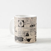 ヴィンテージ漫画ブック分類広告コーヒーマグ コーヒーマグカップ (正面左)