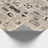 ヴィンテージ漫画ブック分類広告包装紙 ラッピングペーパー (角)