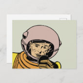 ヴィンテージ漫画ブック宇宙飛行士 ポストカード (正面/裏面)