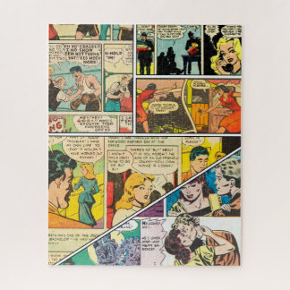 ヴィンテージ漫画レイアウトボクシングジャーナリスト・ロマンス ジグソーパズル