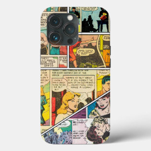 ヴィンテージ漫画レイアウトボクシングジャーナリスト・ロマンス iPhone 13 PROケース