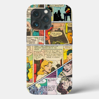 ヴィンテージ漫画レイアウトボクシングジャーナリスト・ロマンス iPhone 13 PROケース