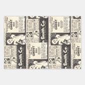 ヴィンテージ漫画本分類広告ラッピング紙 ラッピングペーパーシート (正面)