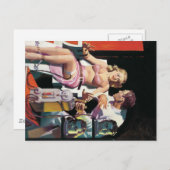 ヴィンテージ漫画風変わりハロウィーン ポストカード (正面/裏面)