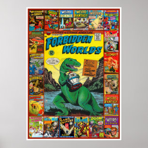 ヴィンテージ漫画BOOKは1950S-60Sをカバー ポスター