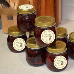 ヴィンテージ漬けビーツ日付キャニングラベルV2 ラウンドシール