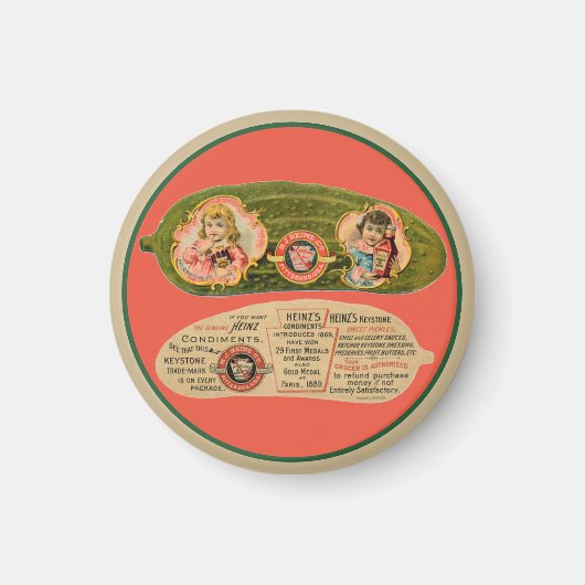 ヴィンテージ漬け食品ラベル台所磁石 マグネット (正面)