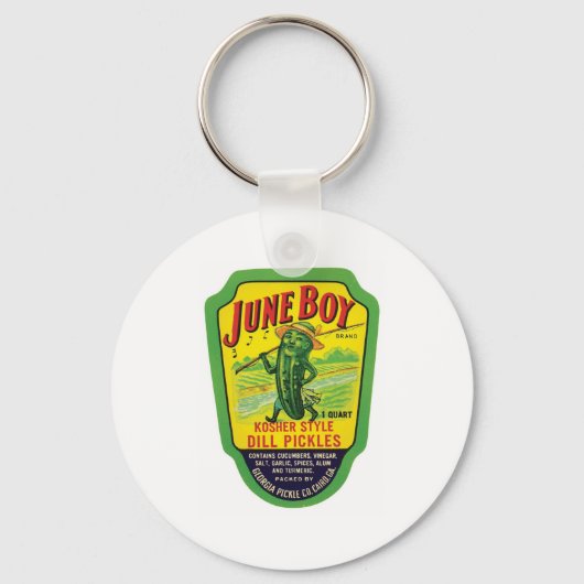ヴィンテージ漬物食品ラベル キーホルダー (正面)
