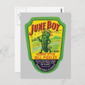 ヴィンテージ漬物食品ラベル ポストカード (正面/裏面)