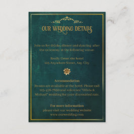 ヴィンテージ濃い緑 エンクロージャーカード