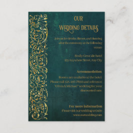 ヴィンテージ濃い緑 エンクロージャーカード