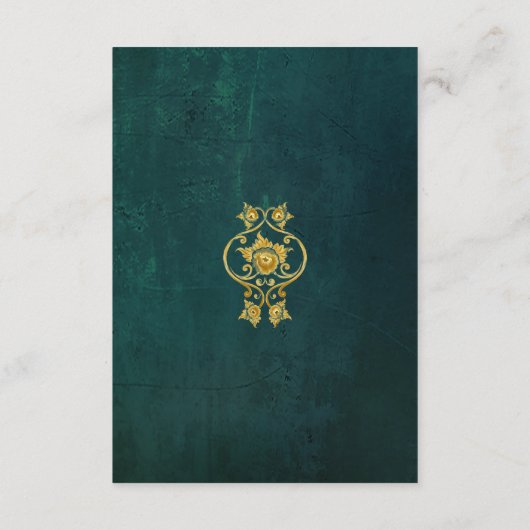 ヴィンテージ濃い緑 エンクロージャーカード (裏面)