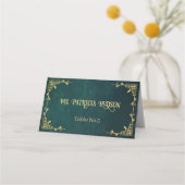 ヴィンテージ濃い緑 プレイスカード (裏面)