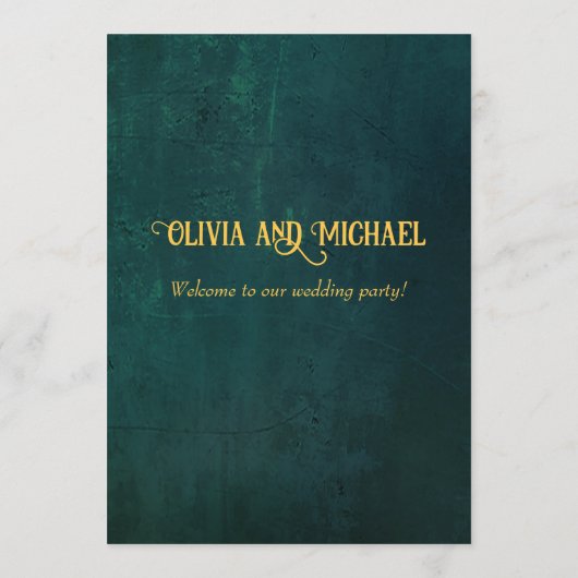 ヴィンテージ濃い緑 メニュー (裏面)