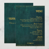 ヴィンテージ濃い緑 メニュー (正面/裏面)