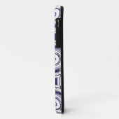 ヴィンテージ濃い青の円抽象芸術 Case-Mate iPhoneケース (裏面/左)