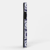 ヴィンテージ濃い青の円抽象芸術 Case-Mate iPhoneケース (裏面/右)