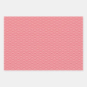 ヴィンテージ濃紅鯉登り魚鱗 ラッピングペーパーシート (正面2)