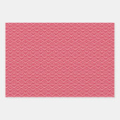 ヴィンテージ濃紅鯉登り魚鱗 ラッピングペーパーシート (正面)