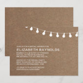 ヴィンテージ灯列ブライダルシャワー招待状 招待状 (正面/裏面)