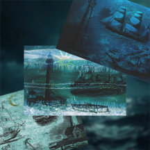 ヴィンテージ灯台と船舶