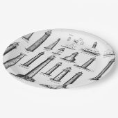 ヴィンテージ灯台コレクション ペーパープレート (アングル)