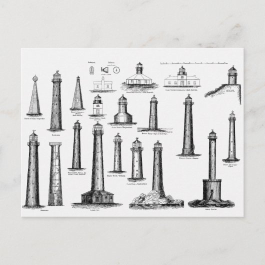 ヴィンテージ灯台コレクション ポストカード (正面)