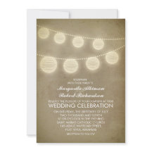 ヴィンテージ灯篭ラスティック結婚式招待状