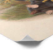 ヴィンテージ灰色のハリアバード ポスター (角)