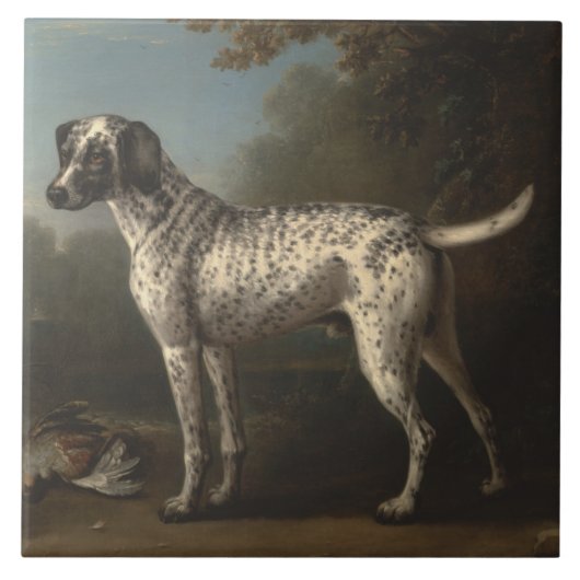 ヴィンテージ灰色の斑点のあるハウンドジョン・ウットン タイル (正面)