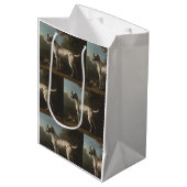 ヴィンテージ灰色の斑点のあるハウンドジョン・ウットン ミディアムペーパーバッグ (正面アングル)