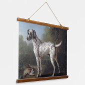 ヴィンテージ灰色の斑点のあるハウンドジョン・ウットン 吊り下げ型タペストリー (傾斜あり)